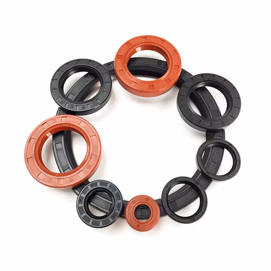 EPDM HNBR Neoprene Silicone FKM NBR SC TC Skeleton Oil Seal for Hydraulic Sealing Black Brown Red double lip slingle lip